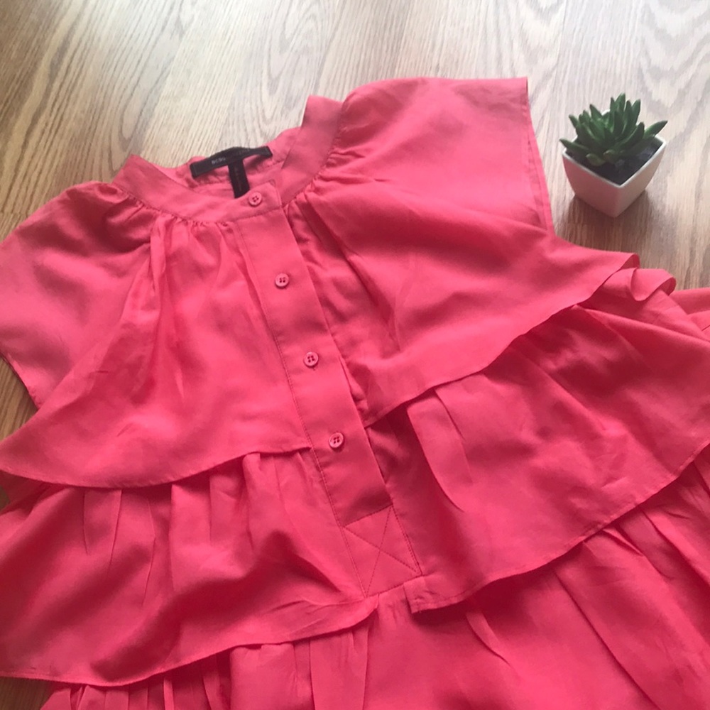 🎀 BCBG Coral Linen Dress NWOT